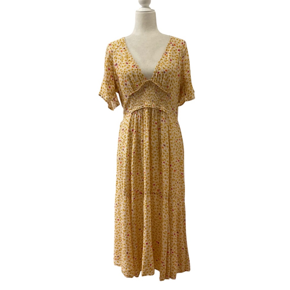 Free People In Full Bloom Midi Dress Size L - Picture 3 of 14